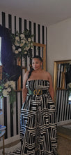 Load image into Gallery viewer, Monochrome Maze Strapless Jumpsuit
