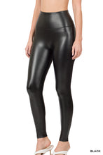 Load image into Gallery viewer, HIGH RISE FAUX LEATHER LEGGINGS
