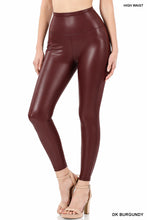 Load image into Gallery viewer, HIGH RISE FAUX LEATHER LEGGINGS
