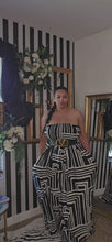 Load and play video in Gallery viewer, Monochrome Maze Strapless Jumpsuit
