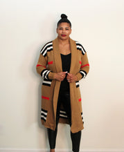 Load image into Gallery viewer, Striped longline knitted Cardigan
