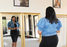 Load image into Gallery viewer, Puff Sleeve Denim Jacket
