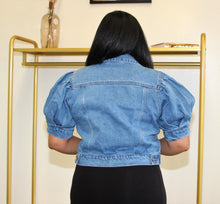 Load image into Gallery viewer, Puff Sleeve Denim Jacket
