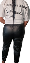 Load image into Gallery viewer, Vegan Leather Jogger Pants
